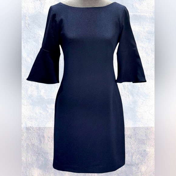Vince Camuto Dresses & Skirts - Vince Camuto Navy Sheath Dress With Deep V Back Neckline Size 2